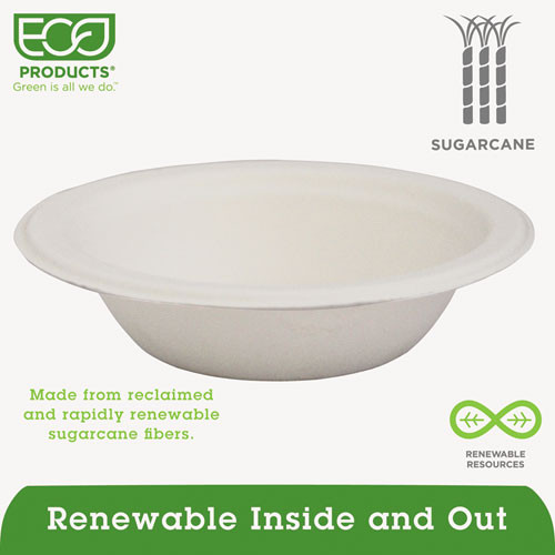 Eco-Products Renewable   Compostable Sugarcane Bowls - 12oz   50 PK (ECOEPBL12PK)