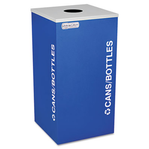 Ex-Cell Kaleidoscope Collection Bottle Can-Recycling Receptacle  24 gal  Royal Blue (EXCRCKDSQCRYX)