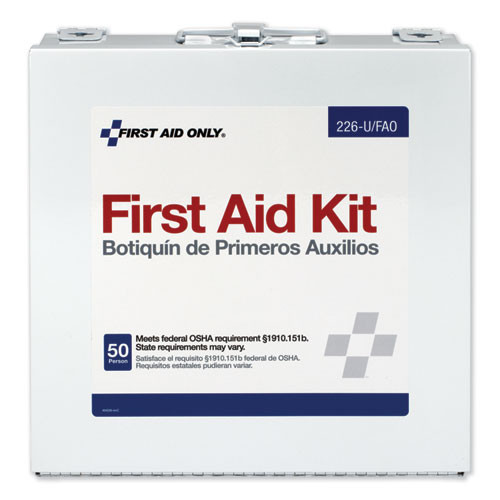 First Aid Only First Aid Station for 50 People  196-Pieces  OSHA Compliant  Metal Case (FAO226U)