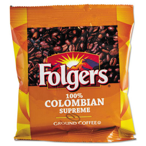 Folgers Coffee  100  Colombian  Ground  1 75oz Fraction Pack  42 Carton (FOL06451)