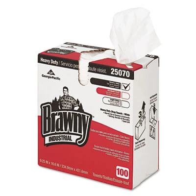 Georgia Pacific Professional Medium Weight HEF Shop Towels  9 1 10 x 16 1 2  100 Box (GPC25070)