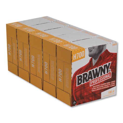 Georgia Pacific Professional Medium Weight HEF Shop Towels  9 1 10 x 16 1 2  100 Box (GPC25070)