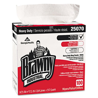 Georgia Pacific Professional Medium Weight HEF Shop Towels  9 1 8 x 16 1 2  100 Box  5 Boxes Carton (GPC25070CT)