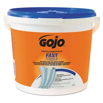 GOJO FAST TOWELS Hand Cleaning Towels  Cloth  9 x 10  Blue 225 Bucket (GOJ629902EA)