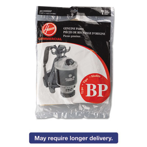 Hoover Commercial Disposable Paper Liner for Commercial Backpack Vacuum Cleaner  7PK EA (HVR401000BP)
