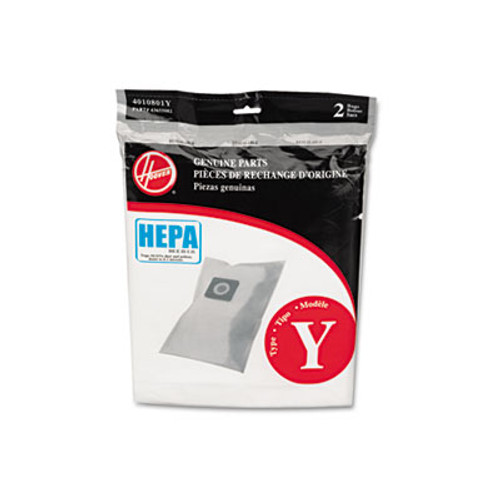 Hoover Commercial HEPA Y Filtration Bags for Hoover Upright Cleaners  2PK EA (HVRAH10040)