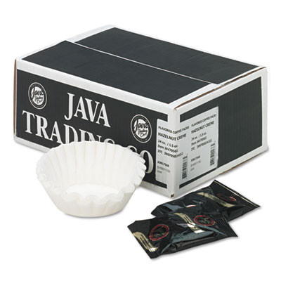 Distant Lands Coffee Coffee Portion Packs  1 5oz Packs  Hazelnut Creme  24 Carton (JAV705024)