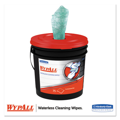 WypAll Waterless Cleaning Wipes  Cloth  9 x 12  75 Bucket (KCC91371EA)
