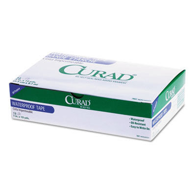 Curad Removable Waterproof Tape  1  x 10 yds  White  12 Box (MIINON260501)