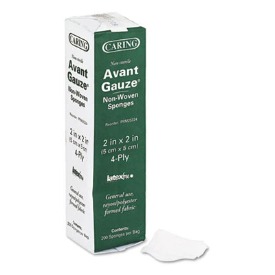 Medline Gauze Sponges  2 x 2  4-Ply  Non-sterile  200 Box (MIIPRM25224)