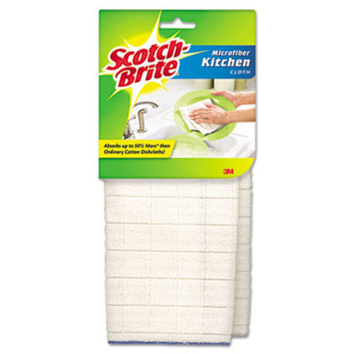 Scotch-Brite Kitchen Cleaning Cloth  Microfiber  White  2 Pack  12 Packs Carton (MMM90322)