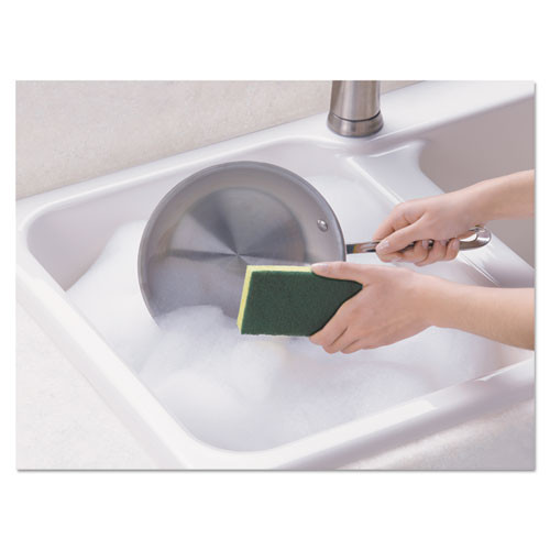 Scotch-Brite Heavy-Duty Scrub Sponge  4 1 2 x 2 7 10 x 3 5 Green Yellow  3 Pack (MMMHD3)
