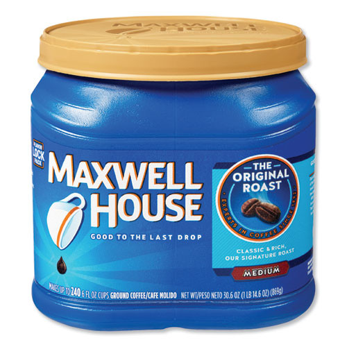 Maxwell House Coffee  Regular Ground  30 6 oz Canister (MWH04648)