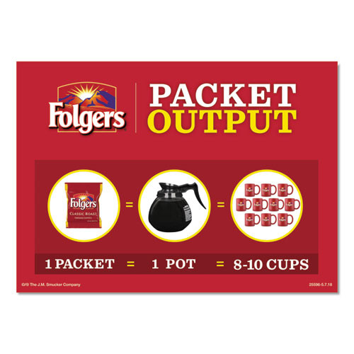 Folgers Coffee  Classic Roast  0 9 oz Fractional Packs  36 Carton (FOL06125)