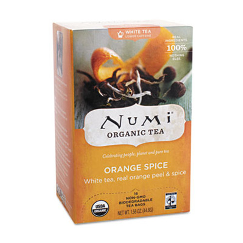 Numi Organic Teas and Teasans  1 58 oz  White Orange Spice  16 Box (NUM10240)