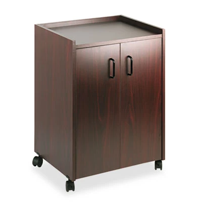 Safco Mobile Refreshment Center  One-Shelf  23w x 18d x 31h  Mahogany (SAF8953MH)