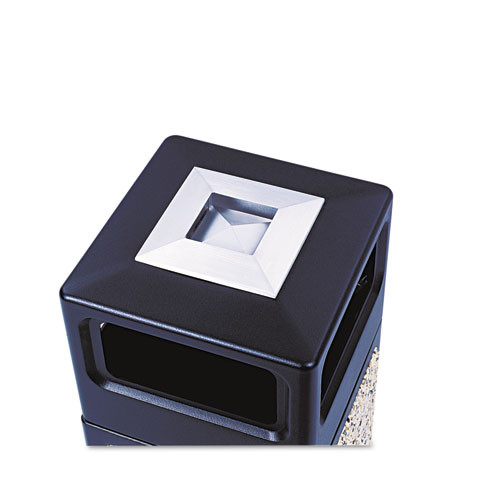 Safco Canmeleon Ash Trash Receptacle  Square  Aggregate Polyethylene  15 gal  Black (SAF9470NC)