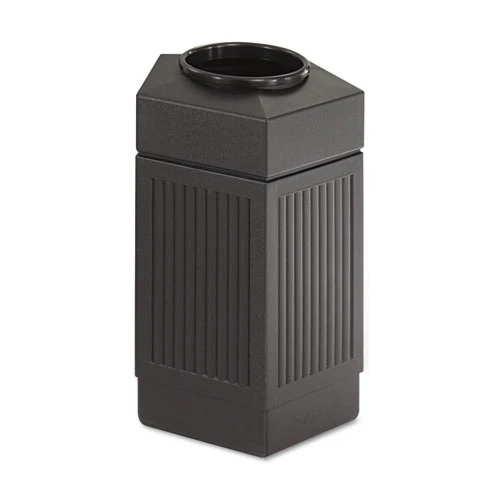 Safco Canmeleon Indoor Outdoor Receptacle  Pentagon  Polyethylene  30 gal  Black (SAF9485BL)