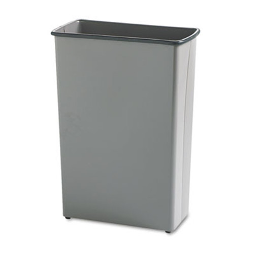 Safco Rectangular Wastebasket  Steel  22 gal  Charcoal (SAF9618CH)