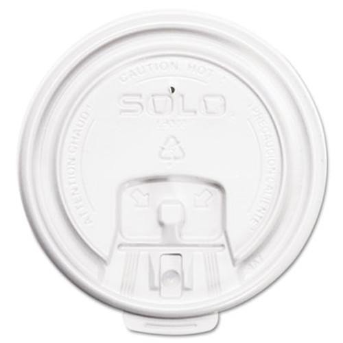 Dart Lift Back and Lock Tab Cup Lids  for 8oz Cups  White  100 Sleeve  10 Sleeves CT (SCCLB3081)
