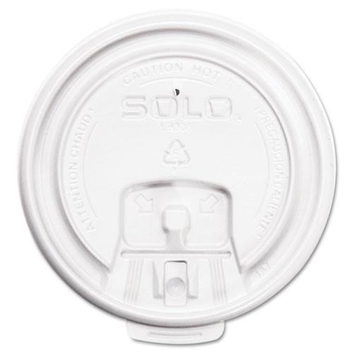 Dart Lift Back and Lock Tab Cup Lids  for 8oz Cups  White  100 Sleeve  10 Sleeves CT (SCCLB3081)