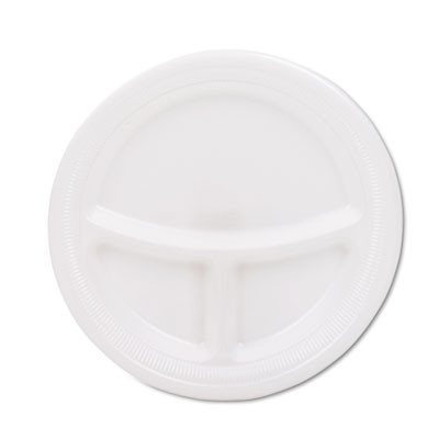 Dart Mediumweight Foam Plates  9  dia  White  125 Pack (DCC9CPWQRPK)