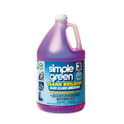 Simple Green Clean Building Glass Cleaner Concentrate  Unscented  1gal Bottle (SMP11301)