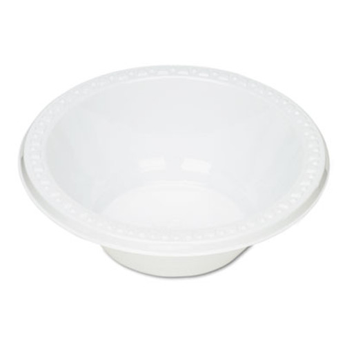 Tablemate Plastic Dinnerware  Bowls  12oz  White  125 Pack (TBL12244WH)