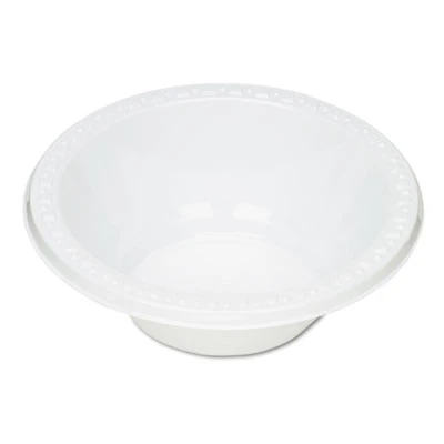 Tablemate Plastic Dinnerware  Bowls  12oz  White  125 Pack (TBL12244WH)