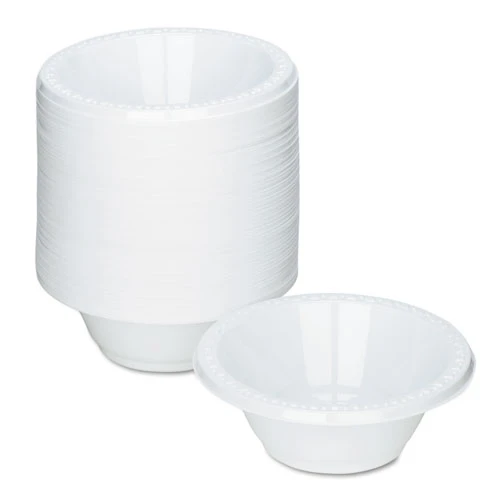 Tablemate Plastic Dinnerware  Bowls  12oz  White  125 Pack (TBL12244WH)