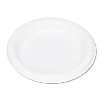 Tablemate Plastic Dinnerware  Plates  6  dia  White  125 Pack (TBL6644WH)