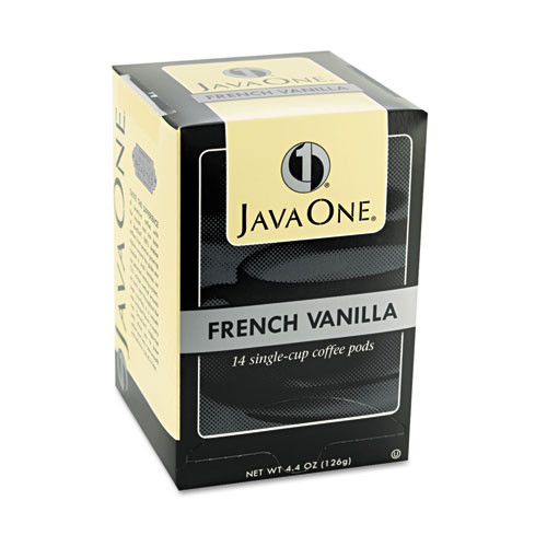 Java One Coffee Pods  French Vanilla  Single Cup  14 Box (JAV70400)