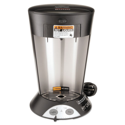 BUNN My Cafe Pourover Commercial Grade Coffee Tea Pod Brewer  Stainless Steel  Black (BUNMCP)