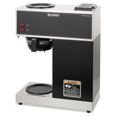 BUNN VPR Two Burner Pourover Coffee Brewer  Stainless Steel  Black (BUNVPR)