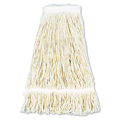 Boardwalk Pro Loop Web Tailband Wet Mop Head  Cotton  24oz  White (BWK424CEA)
