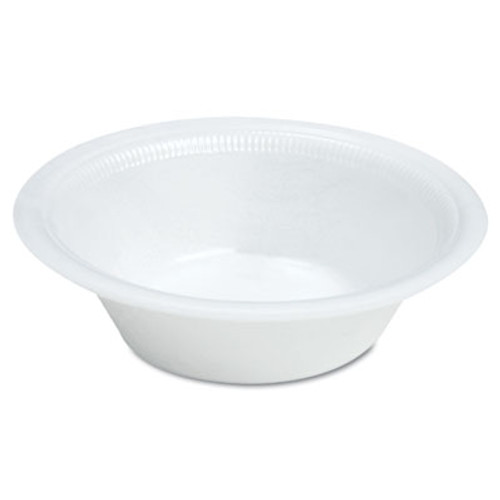 Dart Quiet Classic Laminated Foam Dinnerware  Bowl  12oz  White  125 Pack (DCC12BWWQRPK)
