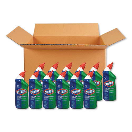 Clorox Toilet Bowl Cleaner with Bleach  Fresh Scent  24oz Bottle (CLO00031EA)