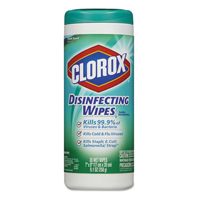 Clorox Disinfecting Wipes  7 x 8  Fresh Scent  35 Canister (CLO01593EA)