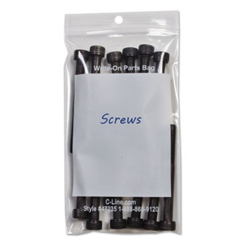 C-Line Write-On Poly Bags  2 mil  3  x 5   Clear  1 000 Carton (CLI47235)