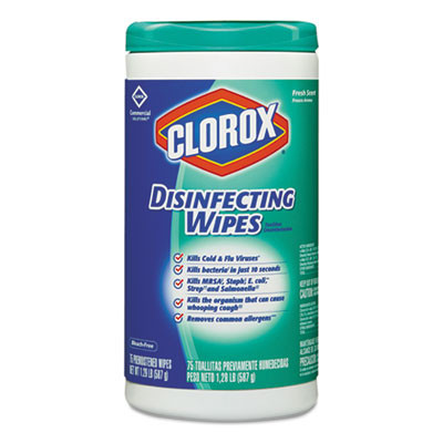 Clorox Disinfecting Wipes  7 x 8  Fresh Scent  75 Canister (CLO15949EA)