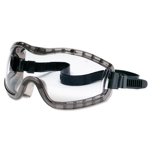 MCR Safety Stryker Safety Goggles  Chemical Protection  Black Frame (CRW2310AF)