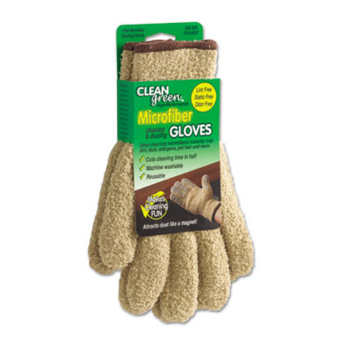 Master Caster CleanGreen Microfiber Cleaning and Dusting Gloves  Pair (MAS18040)