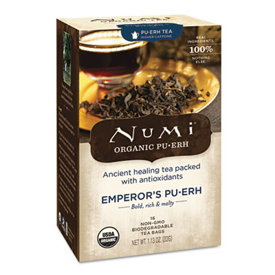 Numi Organic Teas and Teasans  0 125 oz  Emperor's Puerh  16 Box (NUM10350)