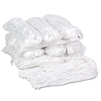 Boardwalk Premium Cut-End Wet Mop Heads  Rayon  20oz  White  12 Carton (BWK220RCT)