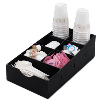 Vertiflex Commercial Grade Condiment Caddy  8 75w x 16d x 5 25h  Black (VRTVFCC169)