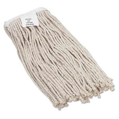 Boardwalk Cut-End Wet Mop Head  Cotton  No  16 Size  White (BWK2016CEA)