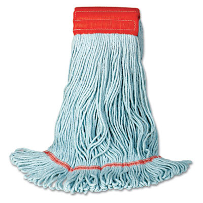 Boardwalk EchoMop with Looped-End Wet Head  Synthetic Cotton  Medium  Blue (BWK1400MEA)