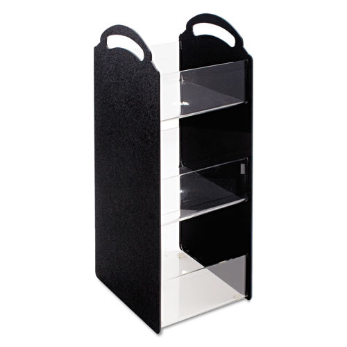 Vertiflex Commercial Grade Compact Condiment Organizer  6 1 8w x 8d x 18h  Black (VRTVFCT18)