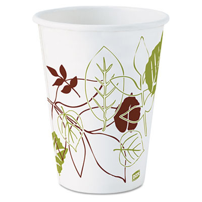 Dixie Pathways Paper Hot Cups  12oz  1000 Carton (DXE2342PATH)