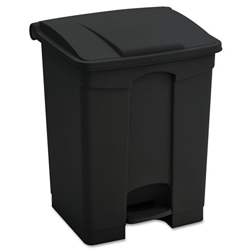 Safco Large Capacity Plastic Step-On Receptacle  23 gal  Black (SAF9923BL)